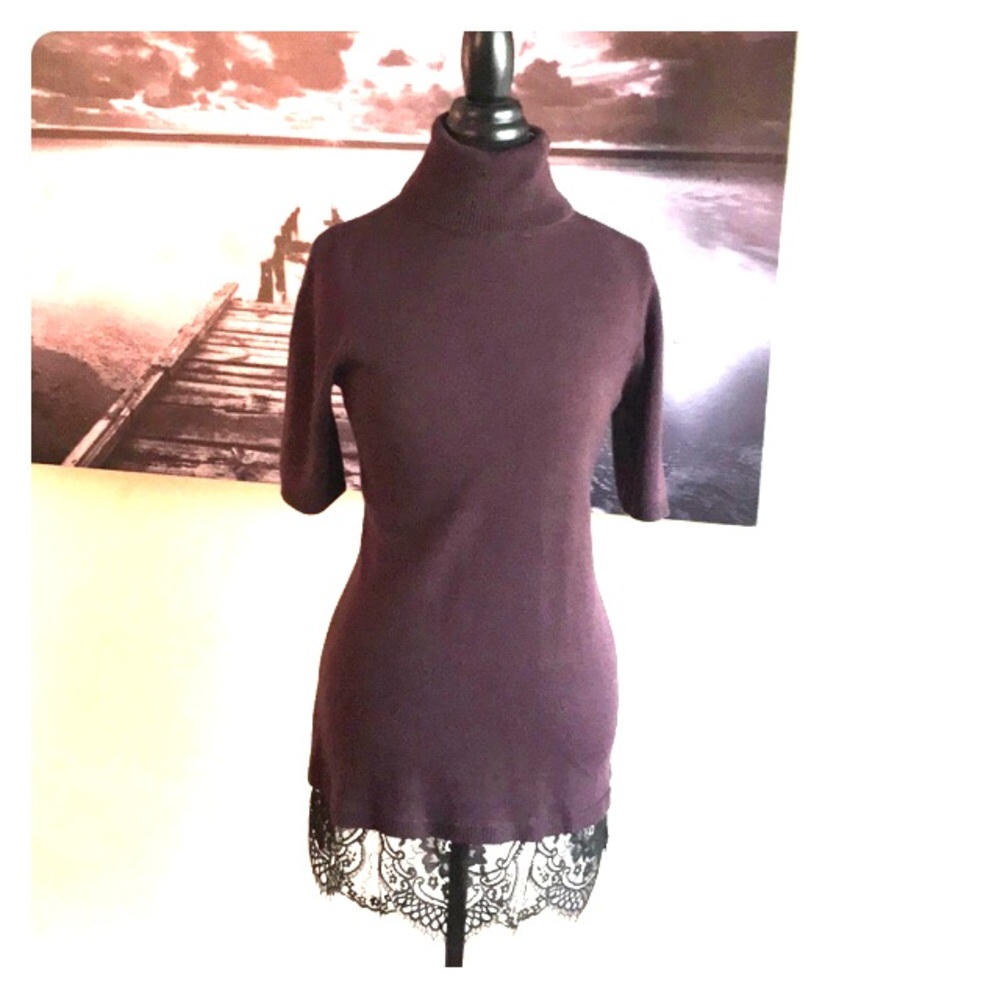SALE Apt. 9 tunic short sleeve lace sweater